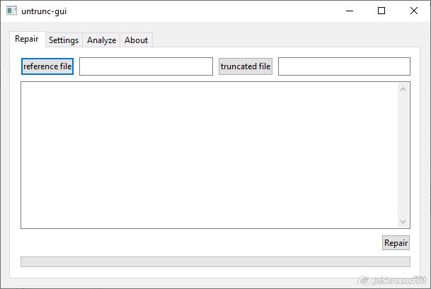 untrunc GUI